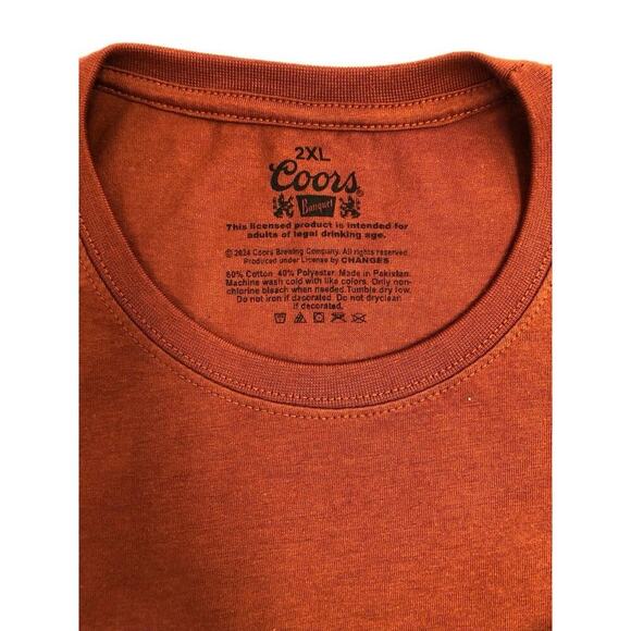 Coors Sunset in Golden Colorado Front and Back Print T-Shirt Size 2XL Brown - Picture 8 of 9